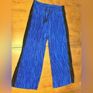 Silence + Noise Blue and Black Pleated Pants